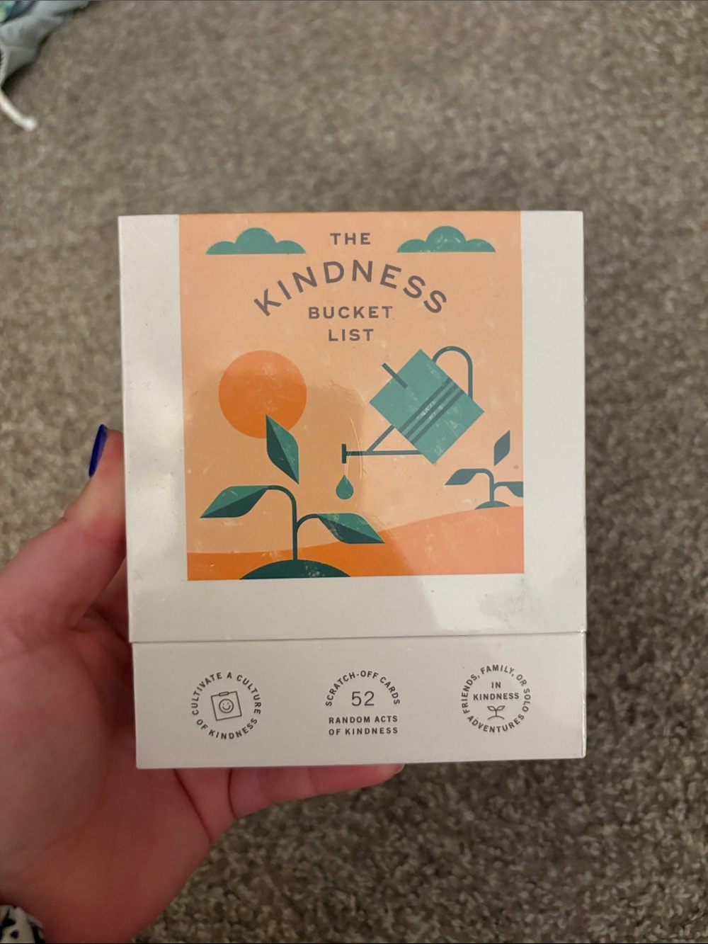 The Kindness Bucket List Card Game — Peach & Teal